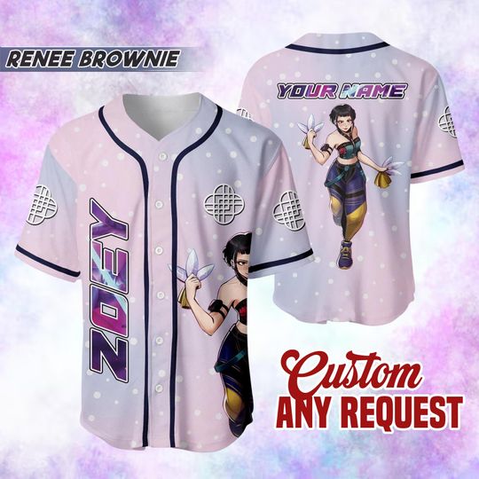 Discover Zoey Mira Rumi Baseball Jersey  Custom Huntrix Demon Hunters Jersey Shirt