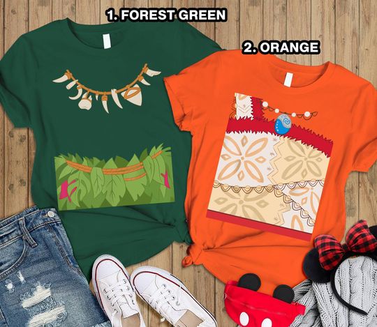 Disneyland Moana 2 Halloween Shirt, Moanas New Dress Costume Tee, Waialiki, Chieftess Of Motunui, Princess Characters Inspired Outfit Tee