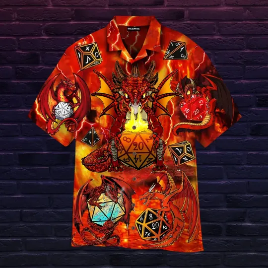 Discover Dragons and Dice Hawaiian Shirt