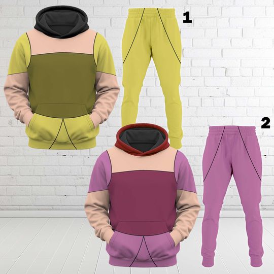 Discover Disney Drizella Anastasia Halloween Cosplay Hoodie Joggers Sets, Disney Halloween All Over Printed Hoodie, Cinde's Stepsisters Costume Halloween