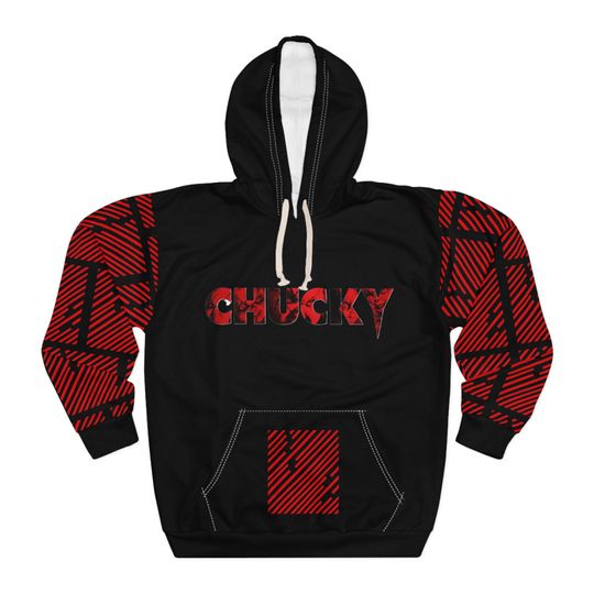 Discover Chucky Horror Unisex Hoodie, Scary Graphic Streetwear Sweatshirt, Halloween Costume, Creepy Movie Fan Gift, Men Women Pullover Jumper