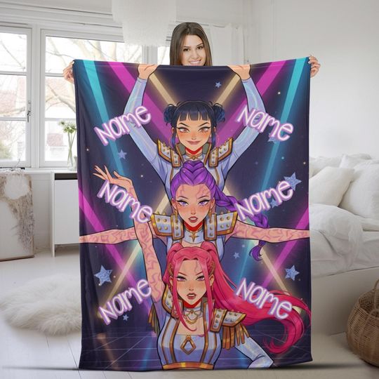 Discover Kpop Demon Hunter Blanket, Anime Girls Throw Blanket, Soft Warm Gift for Fans,Teen Girl Room Decor, Kpop Fun Gift G5OZ06
