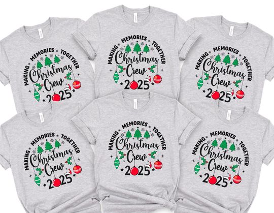 Discover Family Matching Christmas Tshirt, Christmas Crew 2025 Shirt, Family Christmas 2025 Shirt, Christmas crew matching shirts, 400116