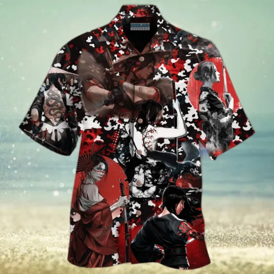 Discover Samurai Hawaiian Shirt for Men