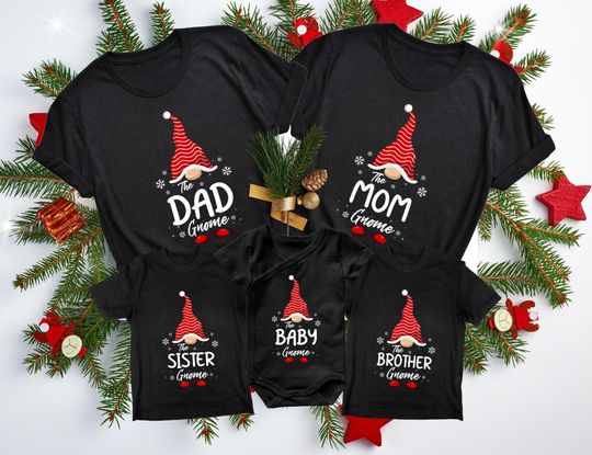 Discover Personalized Family Christmas Gnome Shirt: Matching Christmas T-Shirt