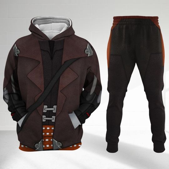 Cad Bane Galaxy Hero Hoodie and Joggers Set, Star Wars Halloween Costume for Family, Men Cosplay Outfit