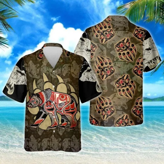Discover Bear Native American Hawaiian Shirt