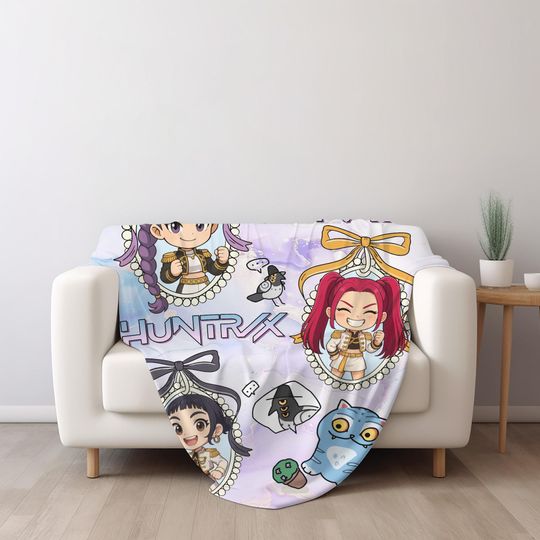 Discover Personalized Demon Hunter Blanket, Personalized Name Girls Fleece Blanket