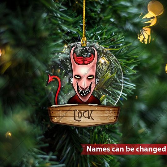 Lock Custom Name Ornament | The Nightmare Before Christmas Custom Name Acrylic Ornament | Jack And Sally Christmas Gifts For Kid.