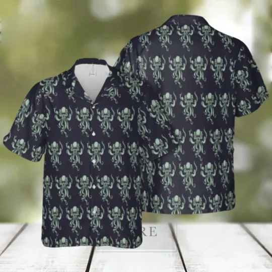 Cthulhu Hawaiian 3D Shirt for Men and Women Beach Apparel