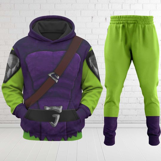 Goblin Costume Hoodie and Joggers Set, The Amazing Spider Man Character All Over Print Hoodie, Goblin Cosplay Costume 3D Hoodie