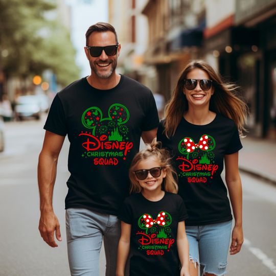 Discover Disney Christmas Squad Shirt, Custom Disney Christmas Shirt, Custom Family Matching Shirts, Custom Christmas T-shirt, Disney Christmas Tee