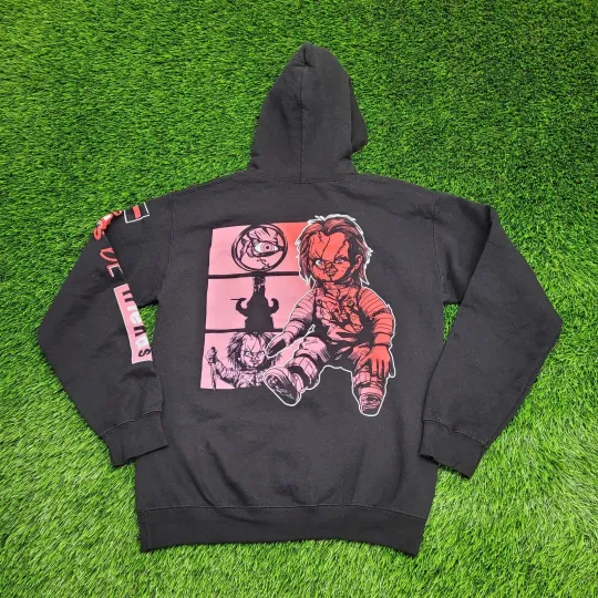 Discover Chucky Hoodie S/M 19x24 Black