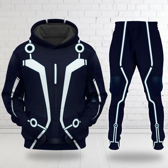 Discover Tron Legacy Disney Cosplay Hoodie Joggers Set, Disney World Roller Coaster 3D Hoodie