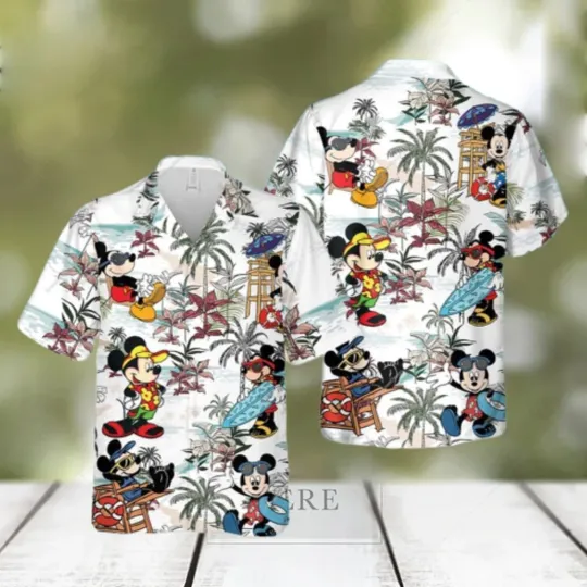 Discover Summer Aloha Mickey Mouse Hawaiian Shirt for Men