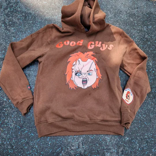 Discover Chucky Good Guys I'm Brown Hoodie Mens Medium HORROR Haloween