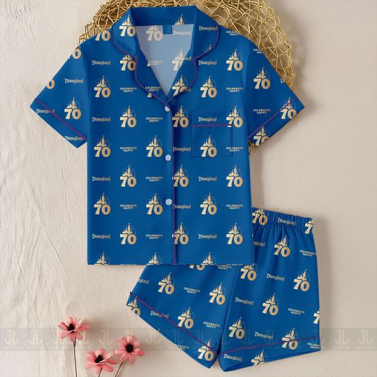 Discover Disneyland 70th Happiest Place Unisex Satin Pajamas Set, Nightmare Before Christmas Shirt, Long Sleeve And Short Styles