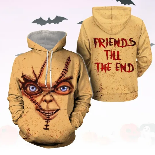 Chucky Halloween Hoodie, Horror Movie Unisex Hoodie