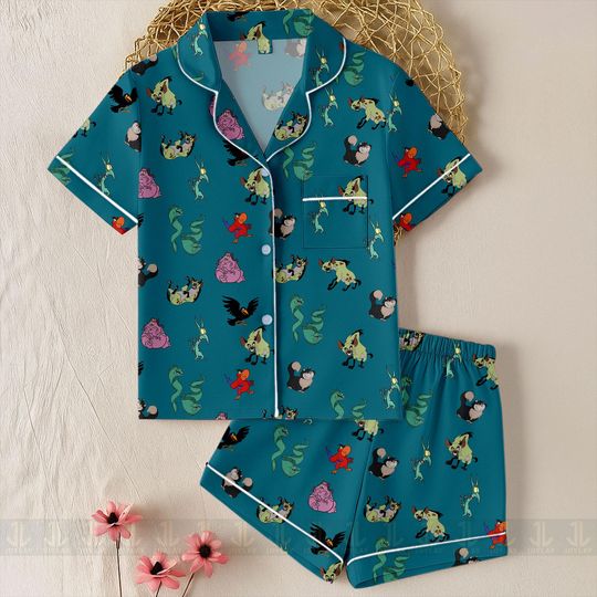 Lucifer Villains Disney Friends Pain Panic Lion Kings Unisex Pajamas Set