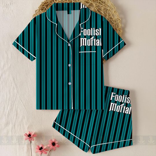 Discover Foolish Mortal Unisex Satin Pajamas Set, Nightmare Before Christmas Pajamas