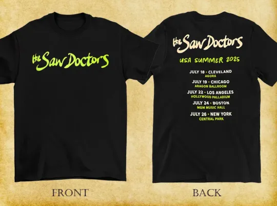 Discover Vintage The Saw Doctors Band Double Sided T-Shirt