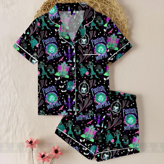 Discover Foolish Mortals Madame Leota Unisex Satin Pajamas Set, Disney Christmas Pajamas