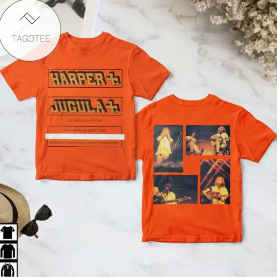 Discover Jimmy Page and Roy Harper Jugula Album Cover Double Sided T-Shirt