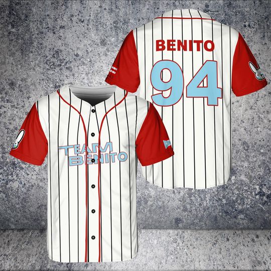 Team Benito Baseball Jersey, Halfbowl Fan Shirt, Game Day Outfit, Puerto Rico Sport Apparel