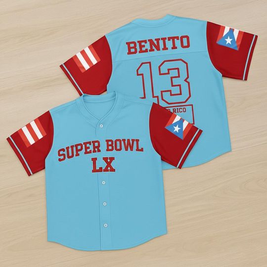 Discover Custom Benito Bowl Baseball Jersey, Bad Bun.ny Jersey Shirt, Benito Bowl Puerto Rico Boricua Jersey Uniform