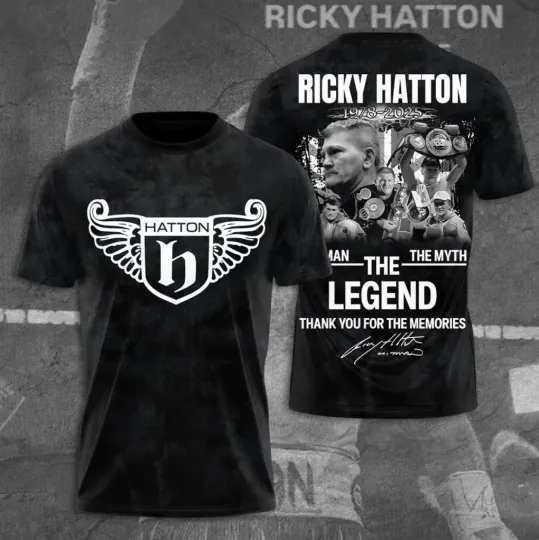 Discover Ricky Hatton 1978-2025 Thank You AOP T-Shirt