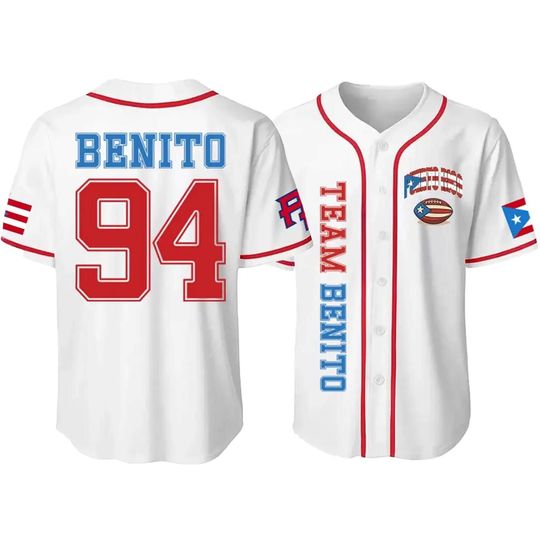 Discover Team Benito Puerto Rico Baseball Jersey, Boricua Pride Mesh Shirt, Benito 94 Game Day Top, Debi Tirar Mas Fotos Inspired Apparel, Fan Gift