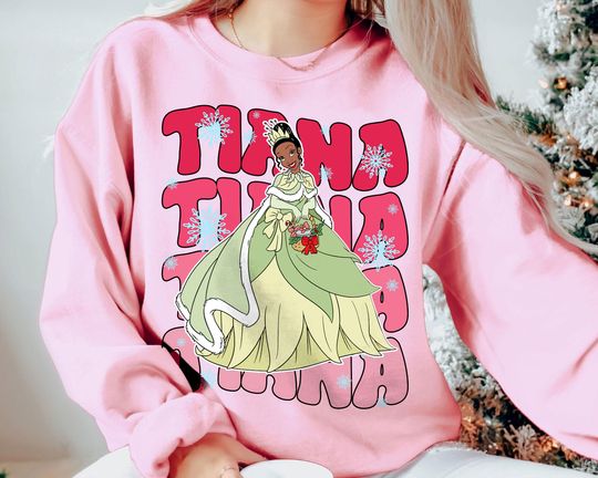 Discover Tiana Christmas Sweatshirt | Retro Disney Princess Holiday Shirt | Vintage Family Matching Tee 2025