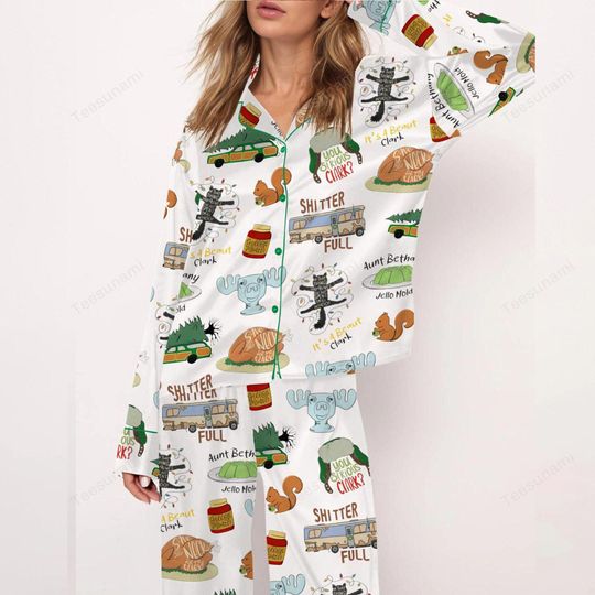 Discover Christmas Pajama Set  Retro Holiday Movie Inspired Sleepwear, Matching Family Pajamas, Festive Loungewear Gift