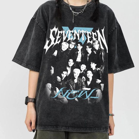 Discover Seventeen New Tour Mineral Washed Shirt, Kpop SVT Shirt, Seventeen World Tour Merch, Seventeen New in US Shirt, Seventeen Say The Name