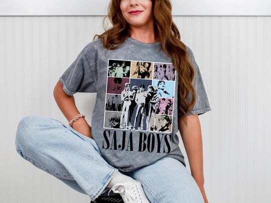 Discover Saja Boys Soda Pop Kpop Demon Hunters Mineral Washed Shirt, Saja Boys Shirt, Jinu Tee, Soda Pop Shirt, Kpop Movie Shirt, Kpop Demon Boy Band