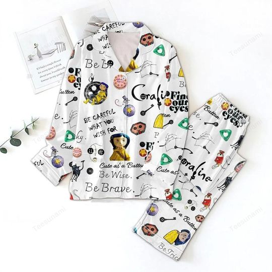 Discover Spooky Movie Halloween Pajama Set  Gothic Sleepwear, Creepy Cozy Nightwear Gift for Women