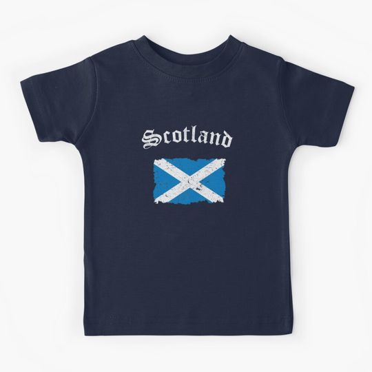 Discover Vintage Scotland Flag - Retro Scottish Flag Kids T-Shirt