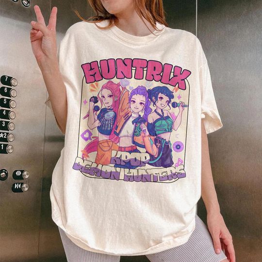 Discover Demon Hunters Kpop Shirt, Huntrix Kpop Shirt, Huntrix Merch Shirt, Kpop Demon Hunters Huntrix Group Shirt, Kpop Group Merch, For Huntrix Fan