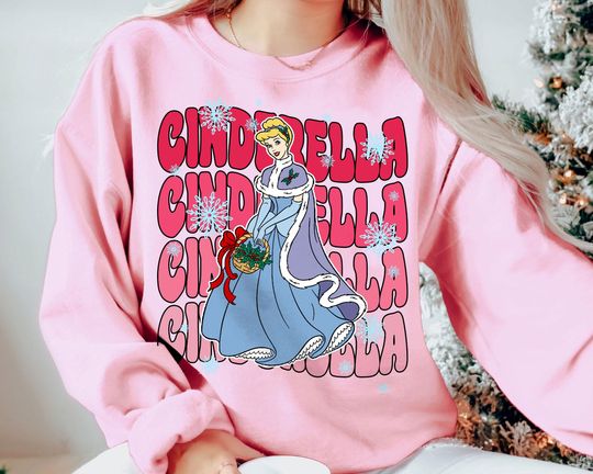 Discover Cinde Christmas Sweatshirt | Retro Disney Princess Holiday Shirt | Vintage Family Matching Tee 2025