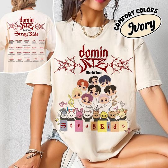 Stray Kids Zoo Chibi Tour T-Shirt, SKZ Ate Mini Album Fan Tee