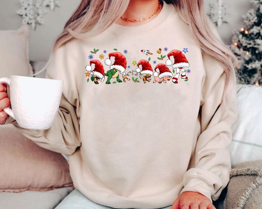 Discover Vintage Toy Story Christmas Crossing Shirt 2025 | Retro Pixar Holiday Sweatshirt | Disney Family Matching Xmas Tee