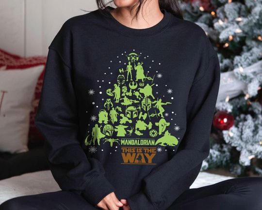 Discover Vintage This Is The Way Star Wars Mandalorian Shirt 2025 | Retro Christmas Sweatshirt | Disney Family Matching Tee