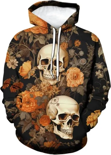 Discover 3D Pumpkin Halloween Hoodie – Unisex Pullover Sweatshirt Gothic Streetwear Outfi