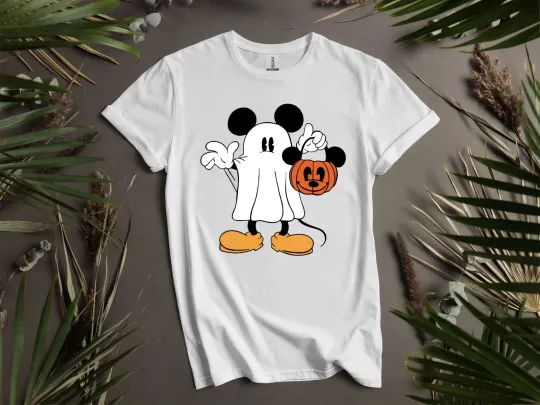 Discover Halloween Cosplay Ghost Mickey T-shirt T shirt Men Women Unisex Tshirt K924