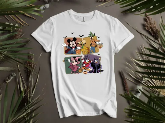 Discover Halloween Mickey's Friends Cosplay T-Shirt Unisex Men Women