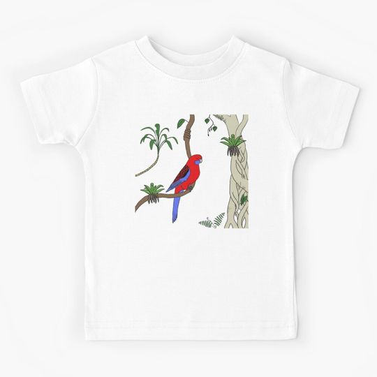 Discover Crimson Rosella Kids T-Shirt