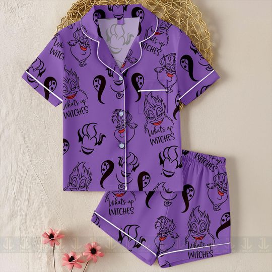 Ursula Bad Witch Unisex Pajamas Set, Spooky Season Pajamas