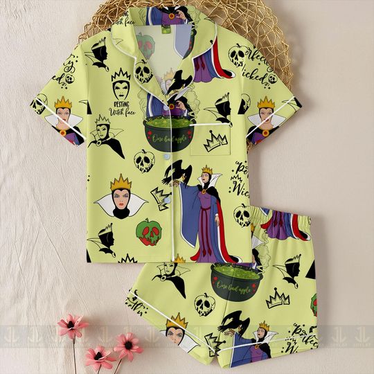 Wicked Evil Queen Unisex Pajamas Set, Spooky Season Pajamas