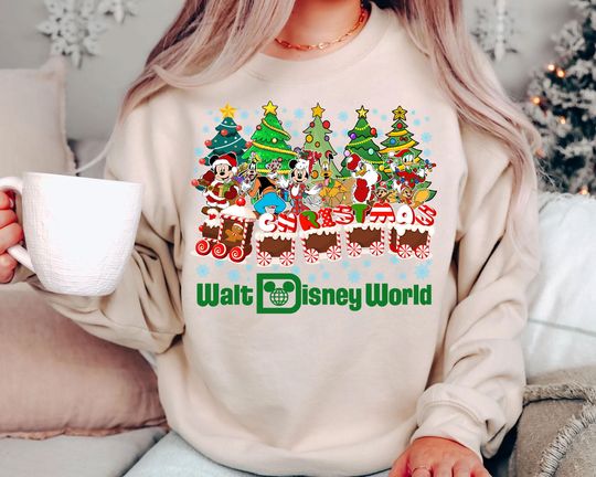 Discover Retro Walt Disney World Christmas Sweatshirt | Vintage Mickey Friends Holiday Tee 2025 | Family Matching Xmas US Style