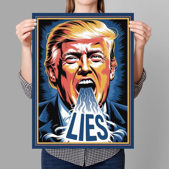 Discover Trump Lies Protest Sign PRINTABLE, Resist Fascism, Anti-Trump Protest Poster Sign For March, Digital Download, Political Activist Rally Sign